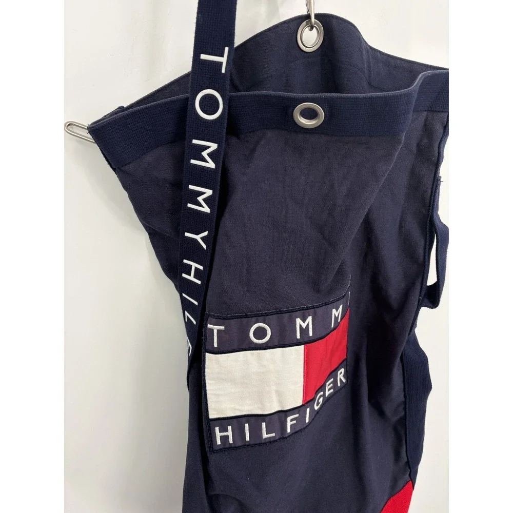 Tommy Hilfiger Vintage 90's Large Canvas Bag Sling Sack Backpack Duffel Bag